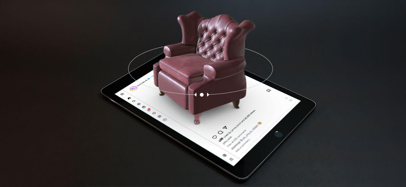 Furniture 360 views for social media promotions