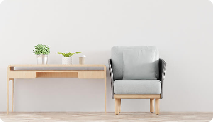 Prefer simple backgrounds for furniture